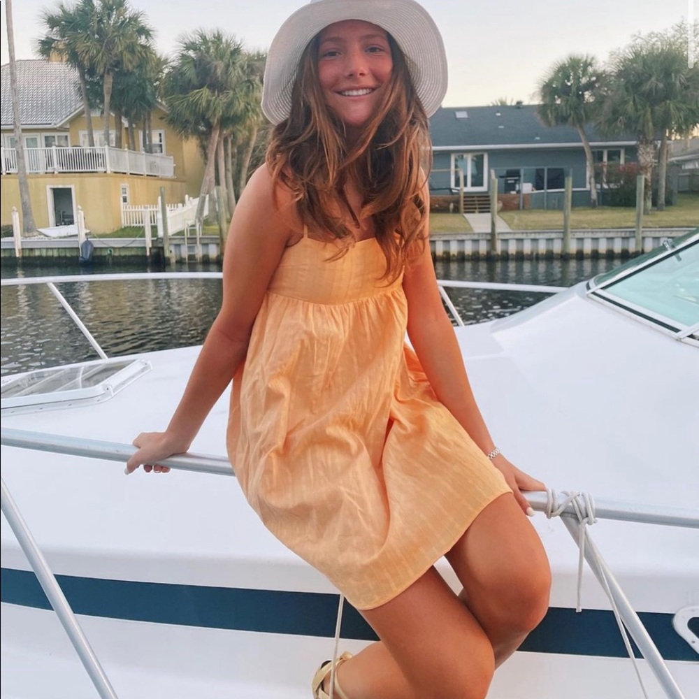 Orange mini sundress